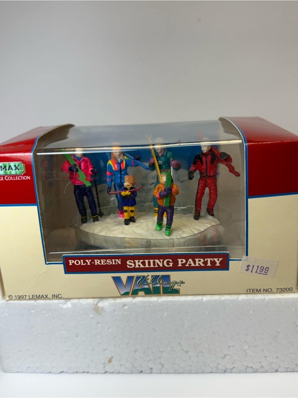 LEMAX Skiing Party Family Figures 1997 Heartside Vail Village Winter 73200
